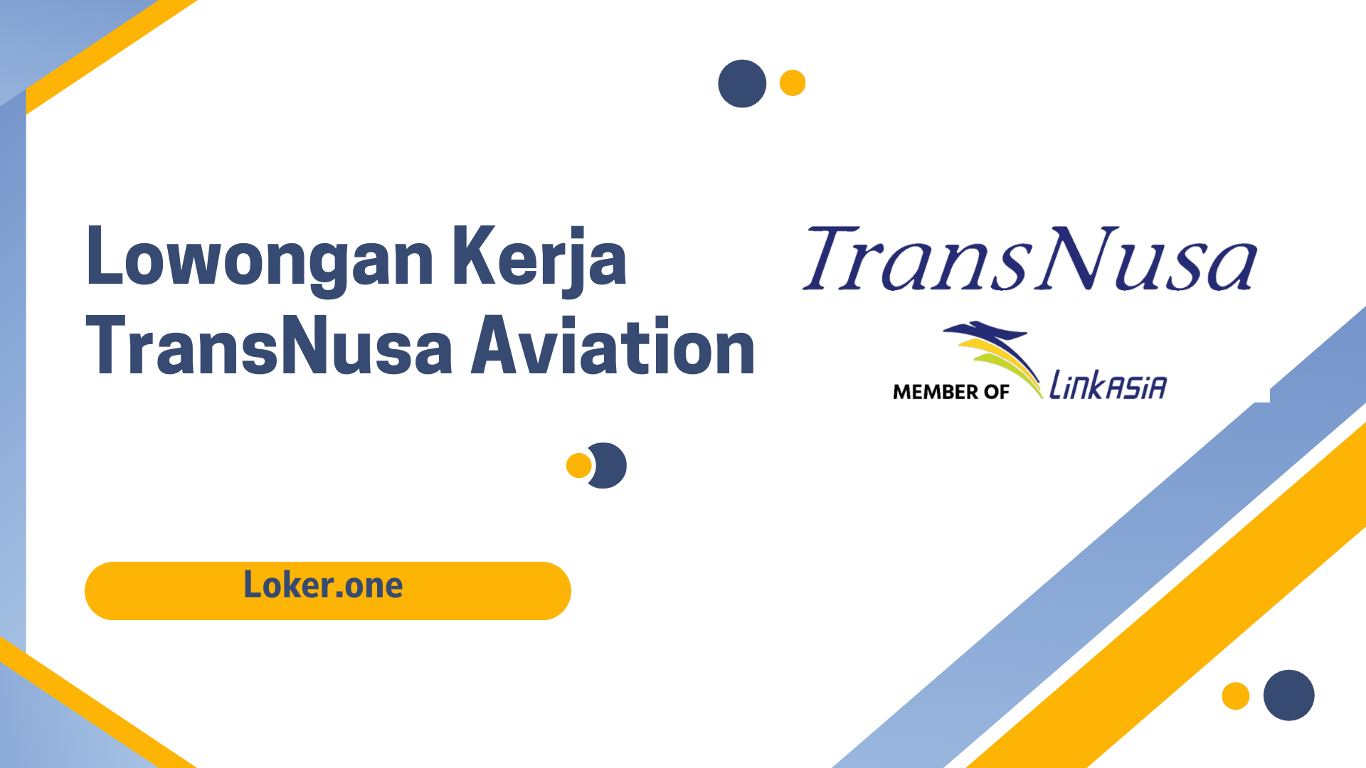 Lowongan Kerja TransNusa Aviation